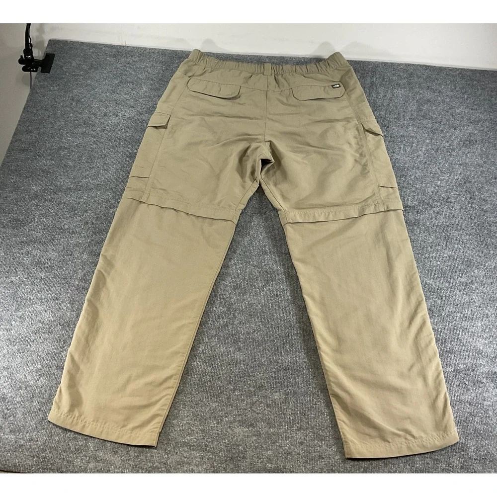 The North Face XXL Ripstop Convertible Cargo Hiking Pants Beige Zip Off Outdoor